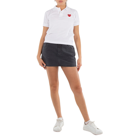 トップス Play comme des garcons girly polo shirt Comme des Garçons Play Red Heart Polo Shirt White – STRØM