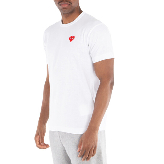 Comme Des Garcons Cdg Play Invader Heart Pixel T-Shirt, Size