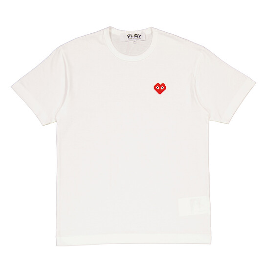 Comme Des Garcons Cdg Play Invader Heart Pixel T-Shirt, Size Small