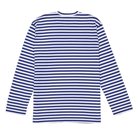 トップス PLAY CDG Unisex Long Sleeve T-Shirt Play Comme des Garçons: Longsleeve T-Shirt with Double Red
