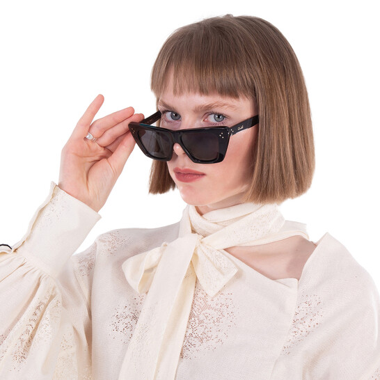 Celine BOLD 3 DOTS Grey Smoke Cat Eye Ladies Sunglasses  display picture 1