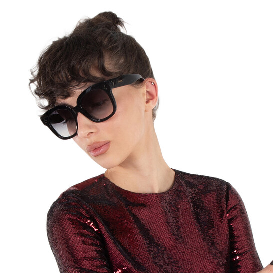 Celine BOLD DOTS Smoke Gradient Butterfly Ladies Sunglasses