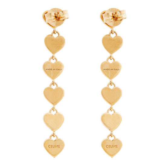 Celine Cœur Celine Heart Earrings in Brass with Gold Finish