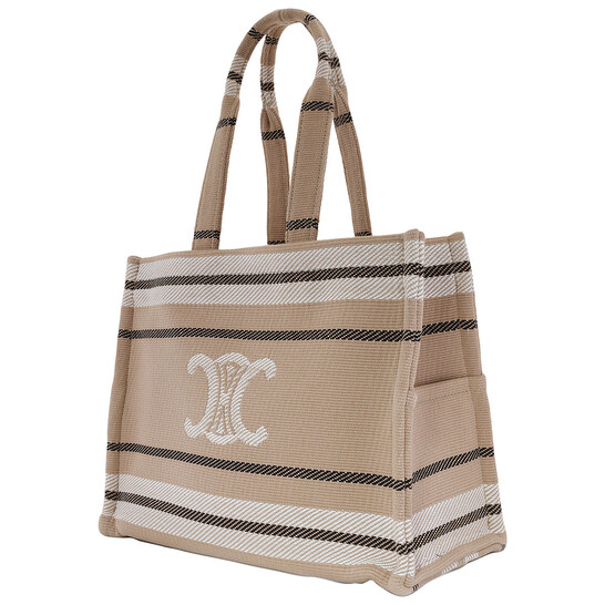 VIP【送料関税込】CELINE THAIS STRIPED TOTE BAG Celine Cabas Thais Striped Tote 196762FU6.28SI 3616900550261