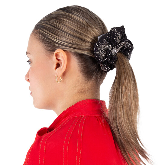 関税込 Celine Scrunchy Rayure Celine Scrunchy Rayure in Silk and Brass with Gold finish