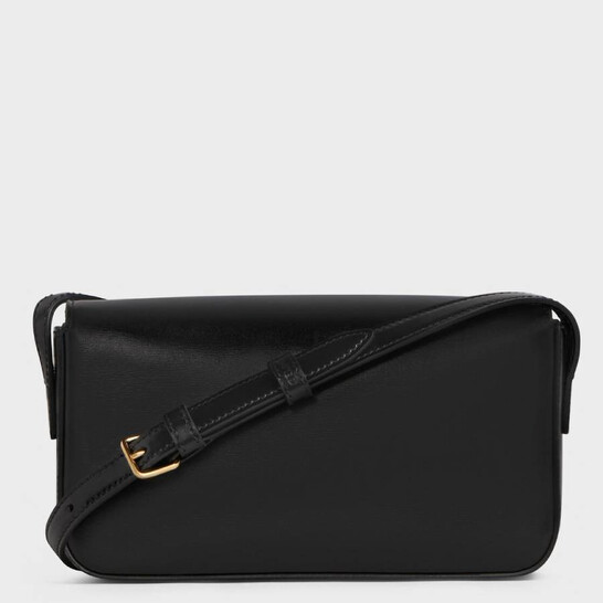 ☆☆CELINE☆☆ Celine shoulder bag 188423BF4 07PL Free Teen Triomphe Bag in shiny calfskin - CALIFORNIA BLUE | CELINE