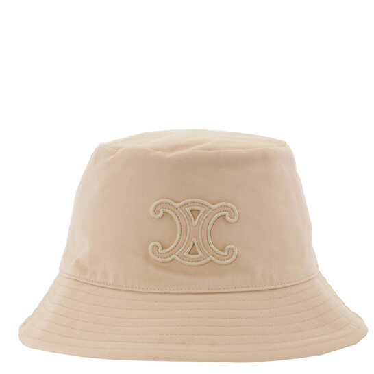 Celine Triomphe Bucket Hat In Cotton Gabardine, Size Medium  display picture 1