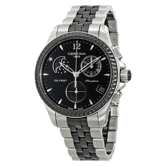 Certina DS First Chronograph Black Dial Ladies Watch C030.250.11.056.00 Certina DS First Chronograph Black Dial Ladies Watch C030.250.11.056.00 - 546x546