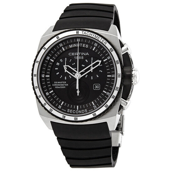 Certina DS Master Chronograph Quartz Chronometer Black Dial Men's