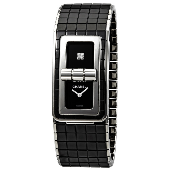 Chanel Black Code Coco Black Diamond Dial Ladies Steel and Ceramic