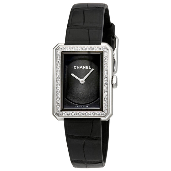 Chanel Boy-Friend Black Guilloche Dial Ladies Watch H4883 - 546x546