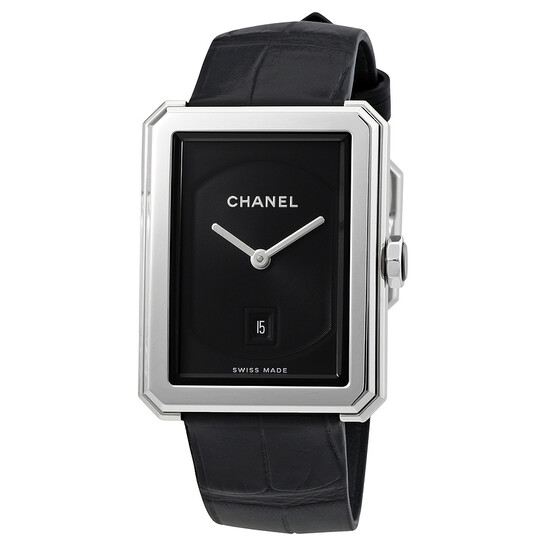 Chanel Boy-Friend Black Guilloche Dial Ladies Watch H4884 - 546x546