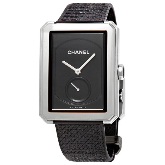 Chanel Boy-Friend Black Guilloche Dial Ladies Hand Wound Watch H5201 - 546x546