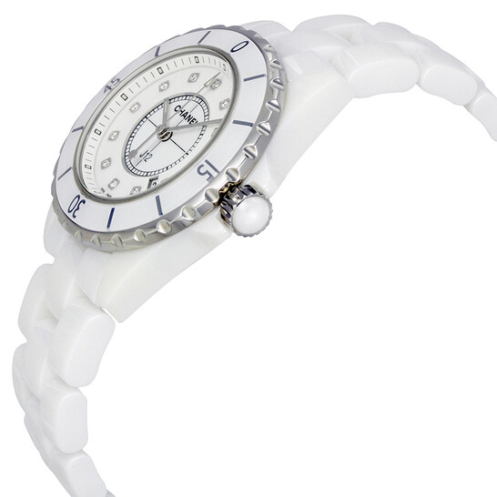 時計 CHANEL J12 H1628 Chanel J12 Diamonds Ladies Watch H1628 3599590378844 - Watches