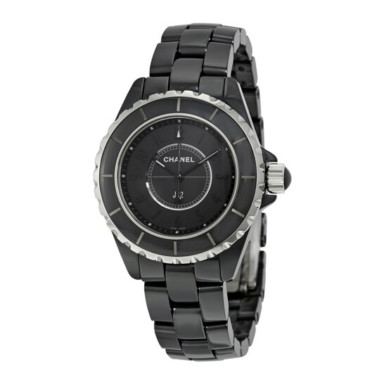 Chanel J12 Black Dial Black Ceramic Ladies Watch H3828  display picture 1