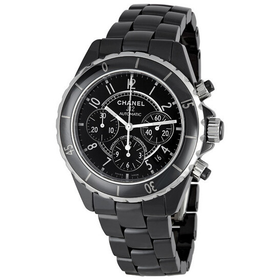 Chanel J12 Chronograph Black Ceramic Unisex Watch H0940 - 546x546