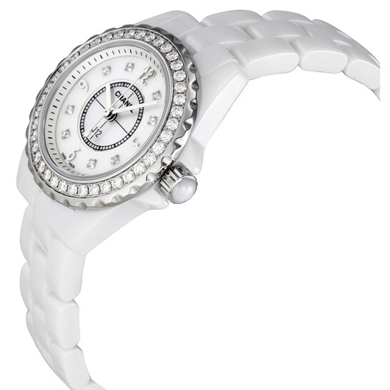 Chanel J12 Mother of Pearl White Ceramic Ladies Watch H2572