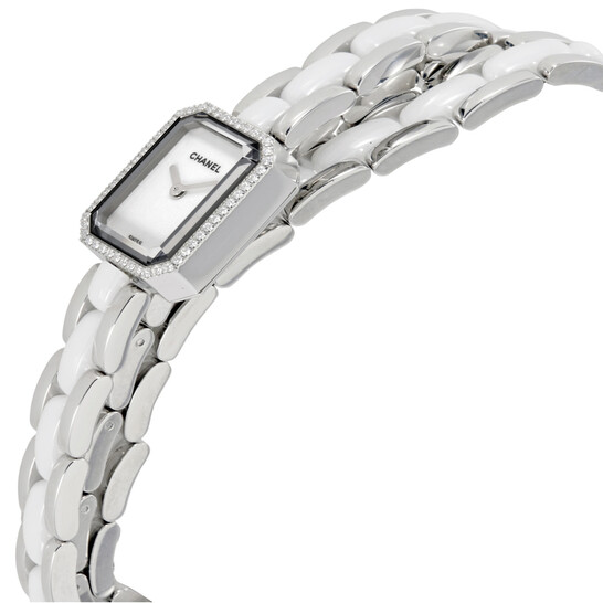 Chanel Premiere White Dial Ceramic and Steel Diamond Ladies Watch H3059 - 546x546 Image #2