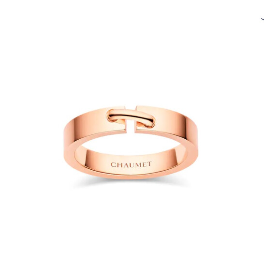 Chaumet 18k Rose Gold Liens Evidence Wedding Ring - 546x546 Image #2