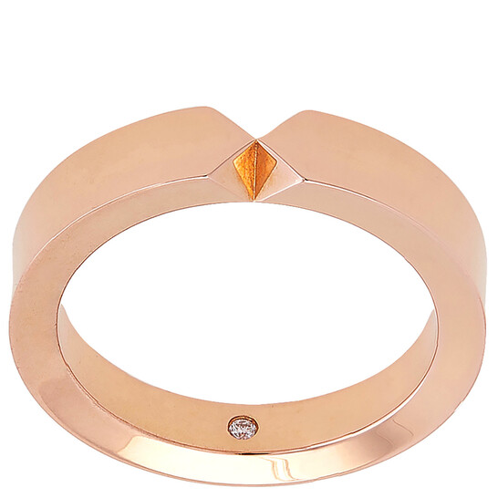 CHAUMET ローズゴールド リング Chaumet 18k Rose Gold Triomphe De Chaumet Diamond Wedding
