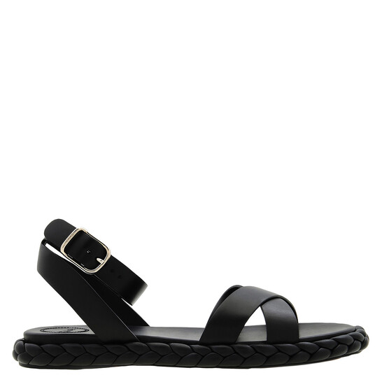 Chloé Braided Leather Pip Sandals, Brand Size 37 ( US Size 7