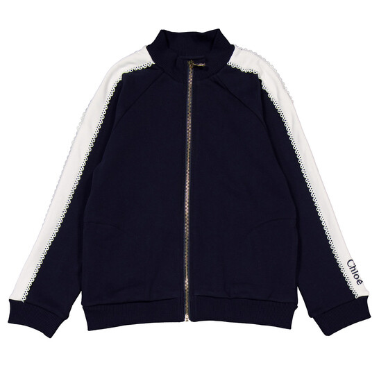 Chloe Girls Frill-Trim Cotton Zip-Up Sweatshirt, Size 8Y - 546x546