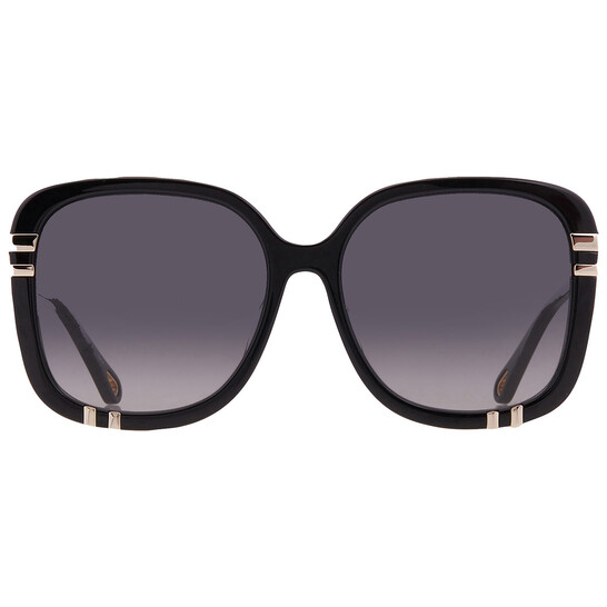 Chloé Grey Gradient Square Ladies Sunglasses CH0106SA 005 59  display picture 2