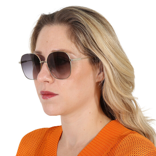 Chloé Grey Gradient Square Ladies Sunglasses CH0139SA 001 59  display picture 3