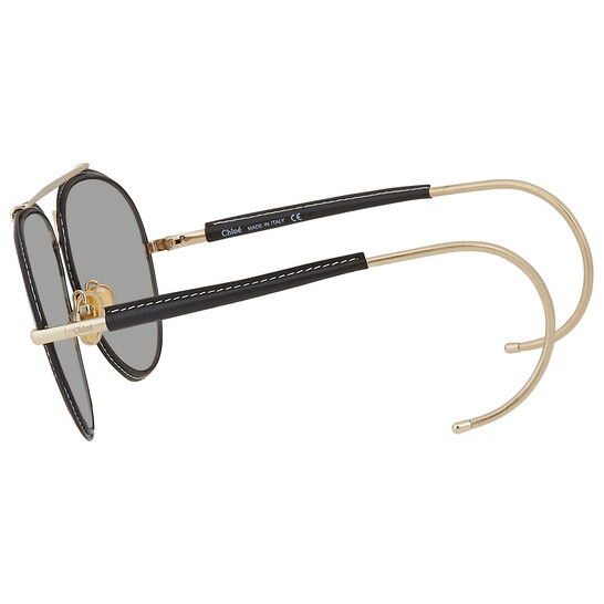 Chloé Grey Pilot Ladies Sunglasses CH0080S 003 62  display picture 1
