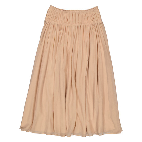 スカート CHLOE Women Skirts C22AMJ02550871 Orange Linen Skirt, Women Circle Linen Skirt, Knee Length Linen