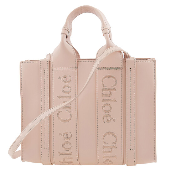 chloe バッグ Chloé Ladies Cement Pink Small Woody Tote Bag CHC23US397I60