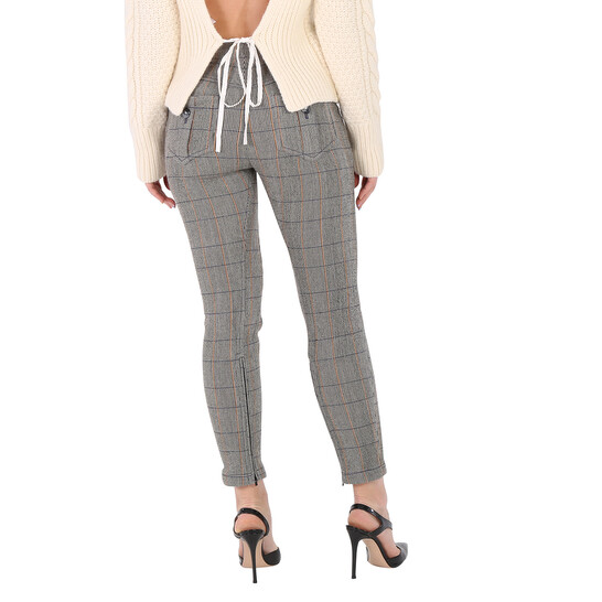 Chloe Ladies Checked Tousers, Brand Size 38 (US Size 6) - 546x546 Image #4