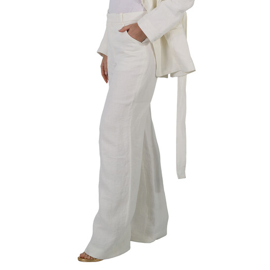 Chloé Ladies Iconic Milk Wide-Leg Pants, Brand Size 40 (US
