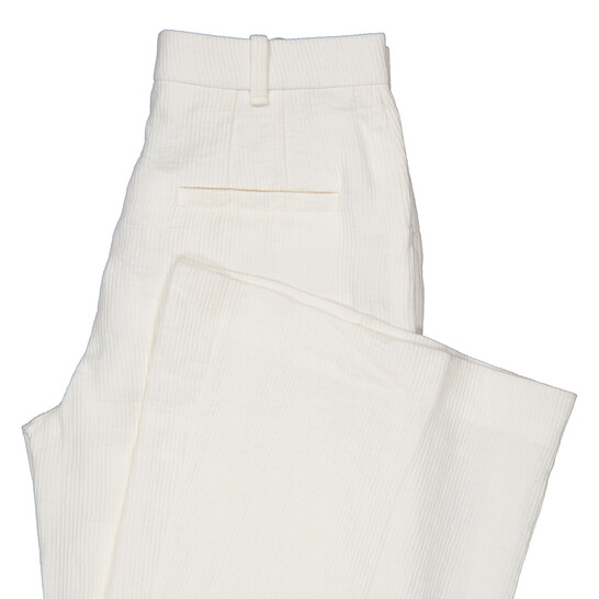 パンツ CHLOE Women Straight Pants CHC24UPA12064112 White High-rise cotton canvas flared pants in white - Chloe