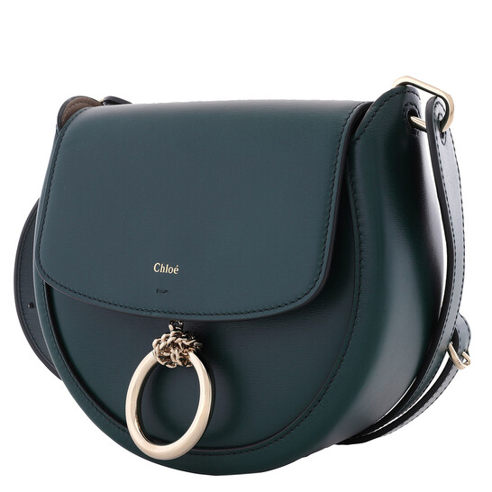 Chloé Ladies Marble Green Arlene Leather Crossbody Bag