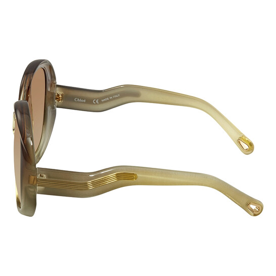 Chloé Round Brown Gradient Sunglasses CE732S 249 57  display picture 1