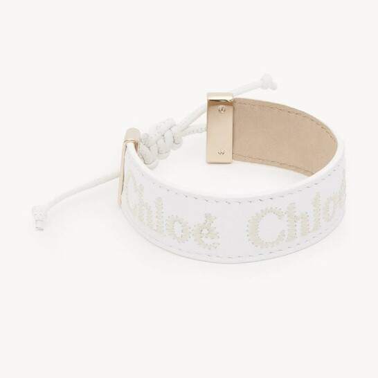 Chloé Woody Logo Leather Bracelet CHC23UFB19CHO101  Chloe Woody Calf Leather Bracelet main image 0