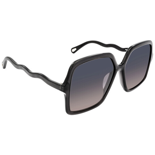 Chloé Zelie Blue Gradient Square Ladies Sunglasses CH0086SA  display picture 2