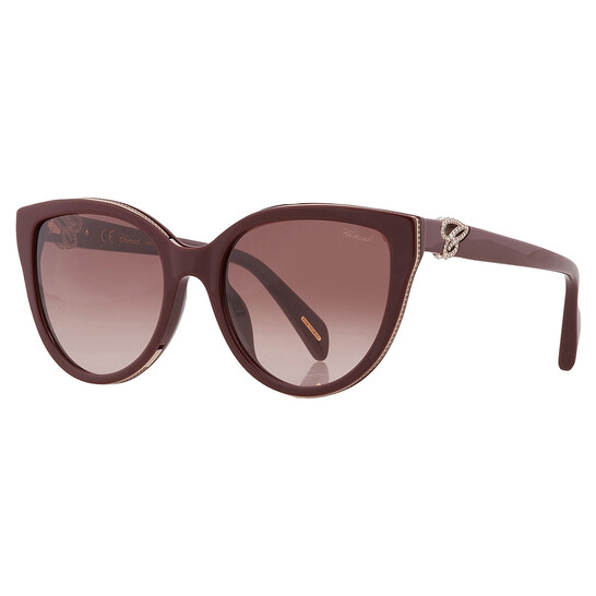Chopard Brown Gradient Cat Eye Ladies Sunglasses SCH317S  display picture 3