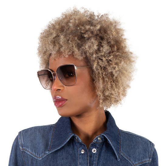Chopard Brown Gradient Cat Eye Ladies Sunglasses SCHG67M