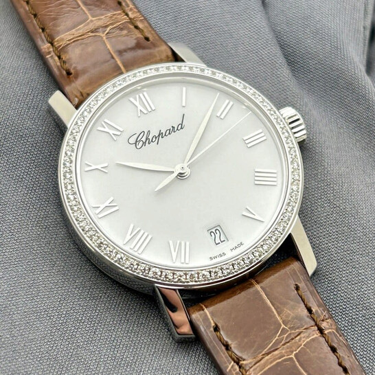 Chopard Classic White Dial 18 Carat White Gold Men's Watch 134200-1002 - 546x546 Image #2