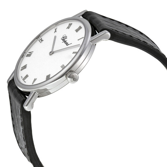 Chopard Classique Homme White Dial 18kt White Gold Black Leather Ladies Watch P163154-1001 - 546x546 Image #2