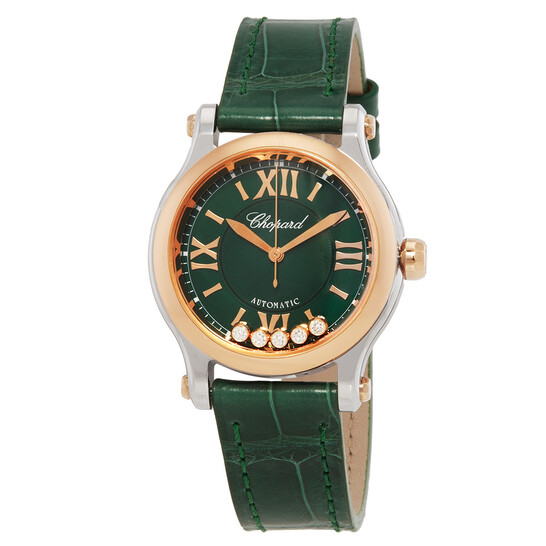 Chopard Happy Sport Automatic Green Dial Ladies Watch 278573-6032