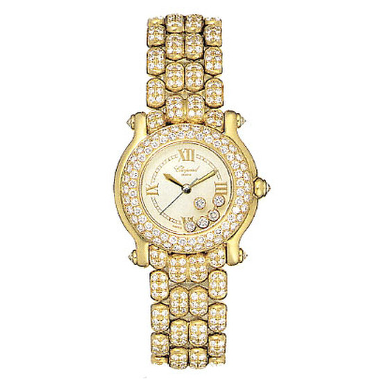 Chopard Happy Sport Diamond 18kt Yellow Gold Ladies Watch 27  display picture 1
