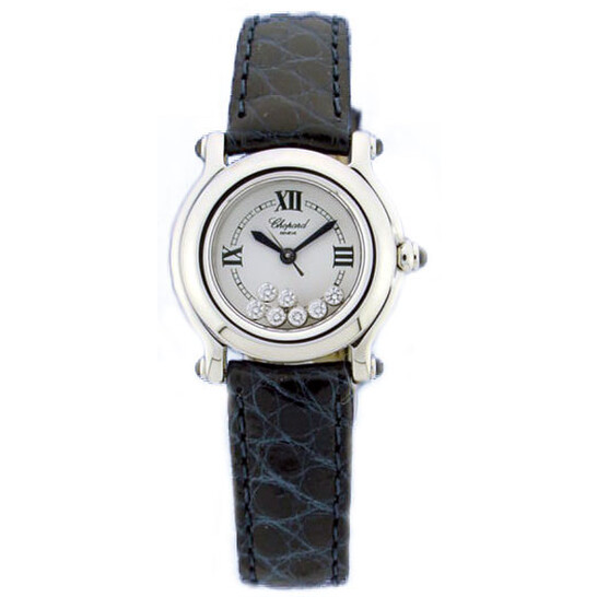 Chopard Happy Sport Diamond Steel Blue Ladies Watch 27/8238-23 - 546x546