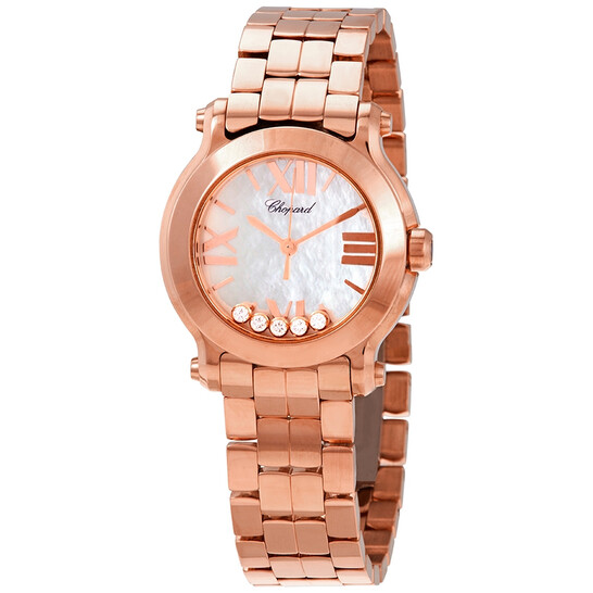 Happy Rose　0329 Chopard Happy Sport Mother Of Pearl Dial 18kt Rose Gold