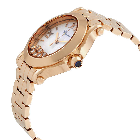 N Chopard Happy Sport Oval Floating Diamond 18 kt Rose Gold