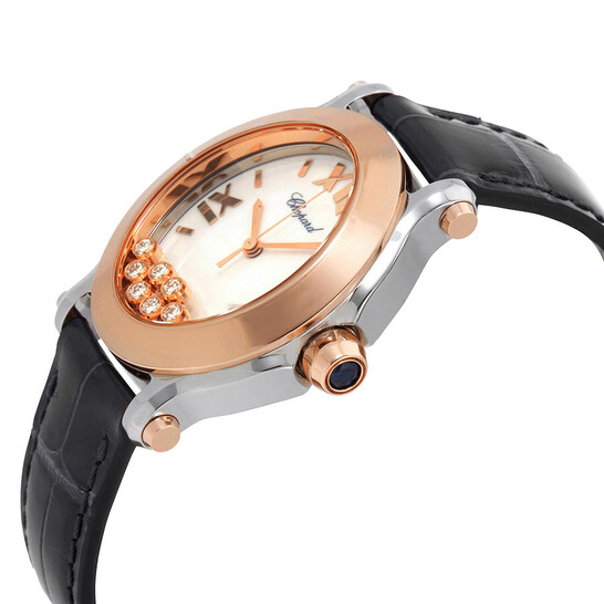Chopard Happy Sport Oval Floating Diamonds Rose Gold and