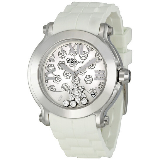 Chopard Happy Sport Snow Flake Dial Ladies Watch 278475-3015 - 546x546