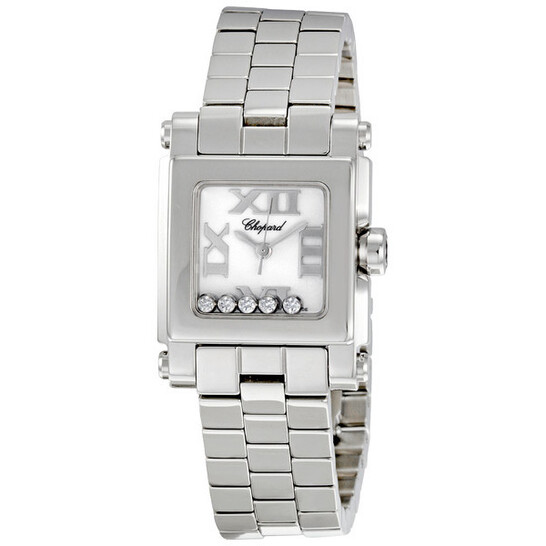 Chopard Happy Sport Square Steel Diamond Ladies Watch 278516-3002 - 546x546